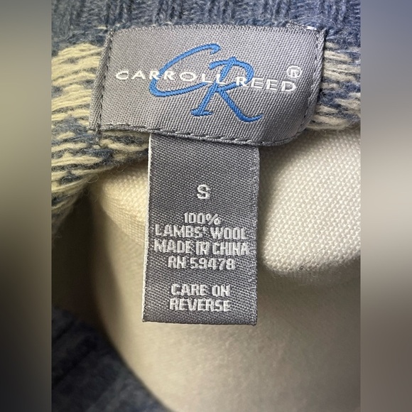 Carroll Reed 100% Lambs Wool Fair Isle Cardigan - Picture 9 of 11